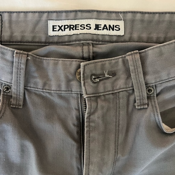 Express slim straight gray jeans 32X34 - Picture 3 of 7